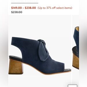 Lizzie Bernardo Women's Navy Suede Heeled Sandals